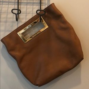 Michael Kors Leather and Metal Clutch